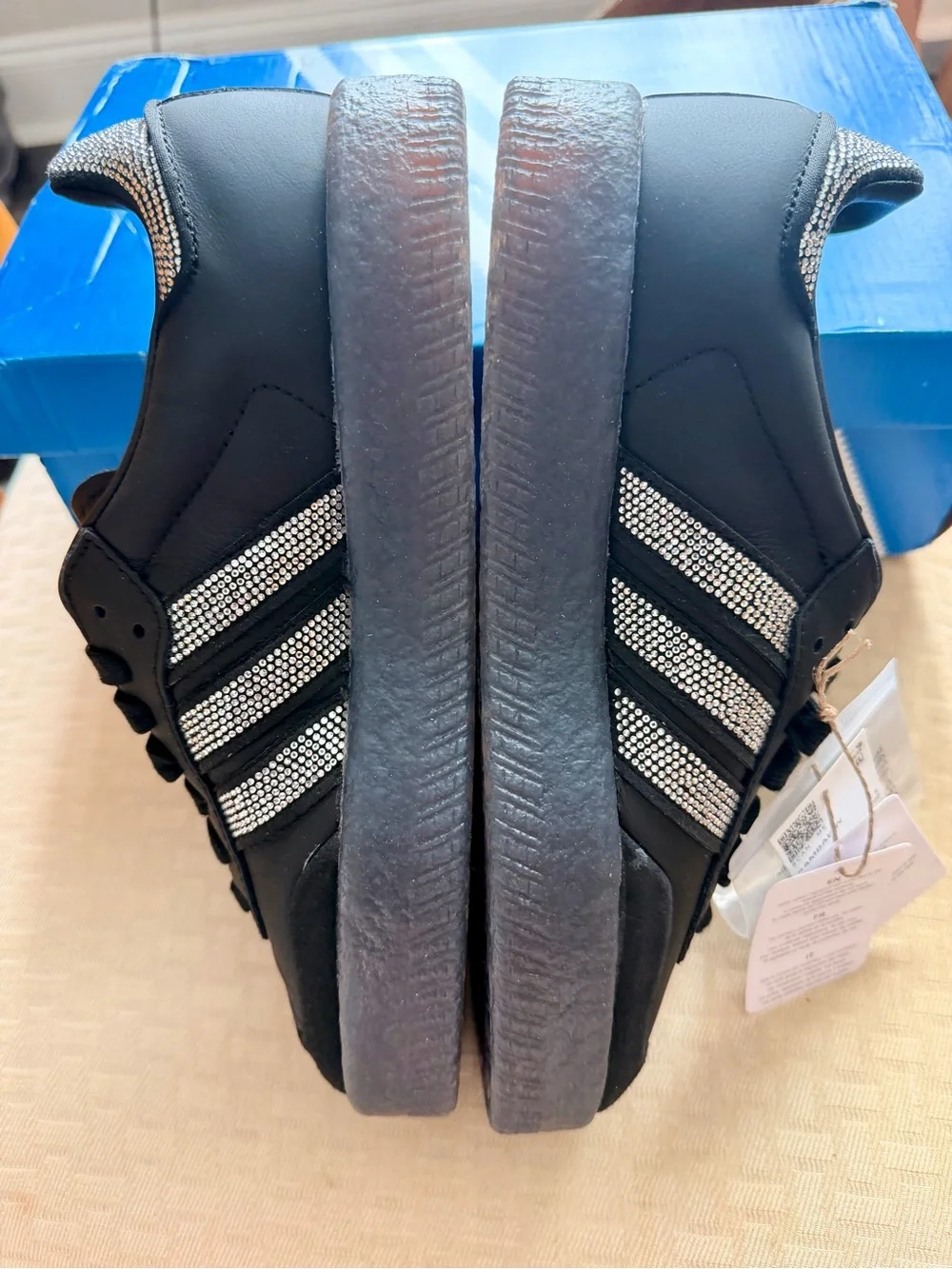 Adidas Samba Black Crystal Rhinestone Custom Women’s 6.5 New No Box